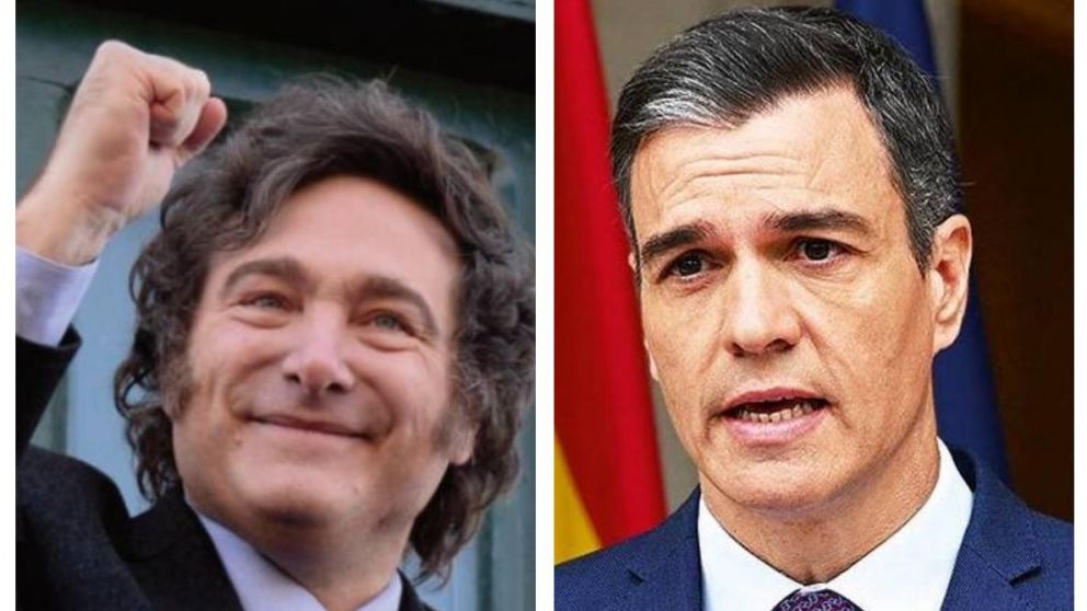 Javier Milei renovó sus críticas a Pedro Sánchez.