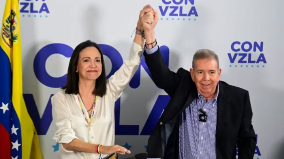 María Corina Machado y Edmundo González Urrutia apoyados por la Unión Europea para hacerse cargo de la transición en Venezuela.