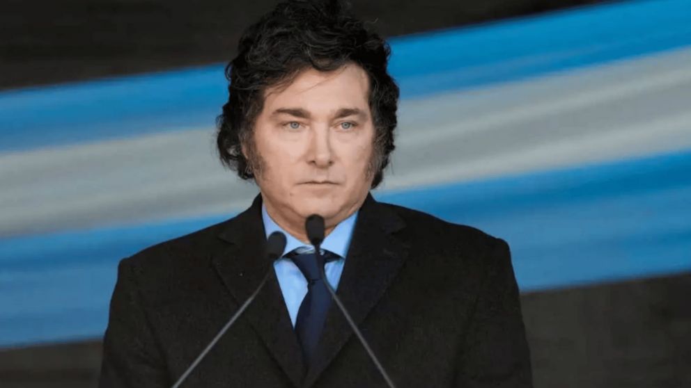 Javier Milei habla en el acto por el 140 ° Aniversario de la Bolsa de Comercio de Rosario.