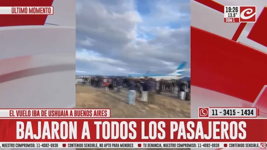 Un vuelo de Aerolíneas Argentinas tuvo que realizar un aterrizaje de emergencia por una amenaza de bomba.