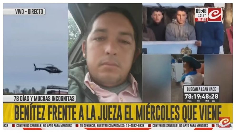 El detenido Antonio Benítez ampliará su declaración indagatoria el miércoles próximo (Captura de Crónica HD).