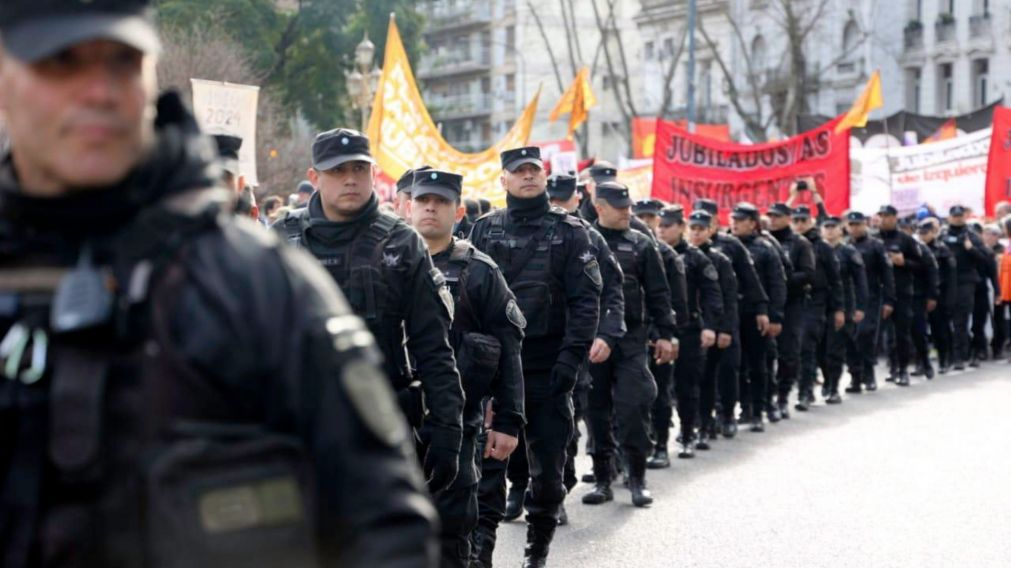Incidentes en marcha de jubilados.