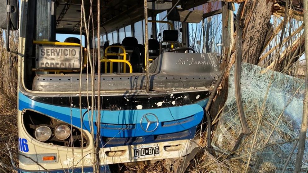 Choque y miedo en un colectivo.