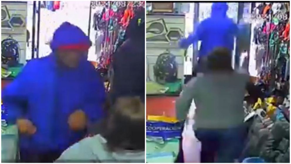 Las cámaras de seguridad del local captaron el intento de robo.