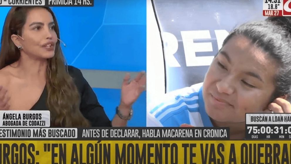¡EN VIVO! Desaparición de Loan: Macarena le responde a la abogada de Codazzi