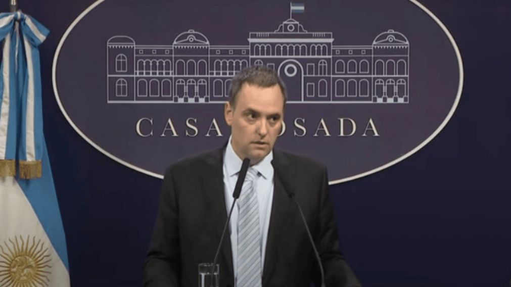 El vocero presidencial, Manuel Adorni, brindó este viernes su habitual conferencia de prensa en la Casa Rosada (Archivo).