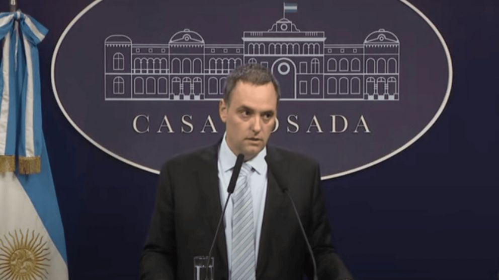 Manuel Adorni brind� este lunes su habitual conferencia de prensa en la Casa Rosada (Archivo).