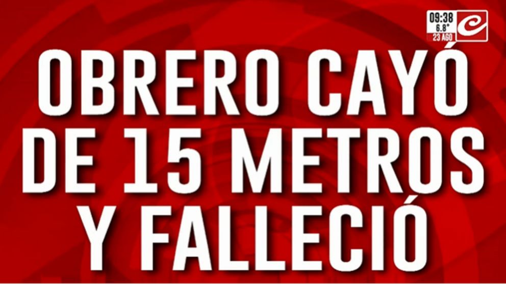 Tragedia en obra en construcción: obrero cayó de 15 metros y murió