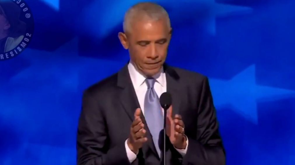 Barack Obama durante su discurso en la Convención Nacional Demócrata.
