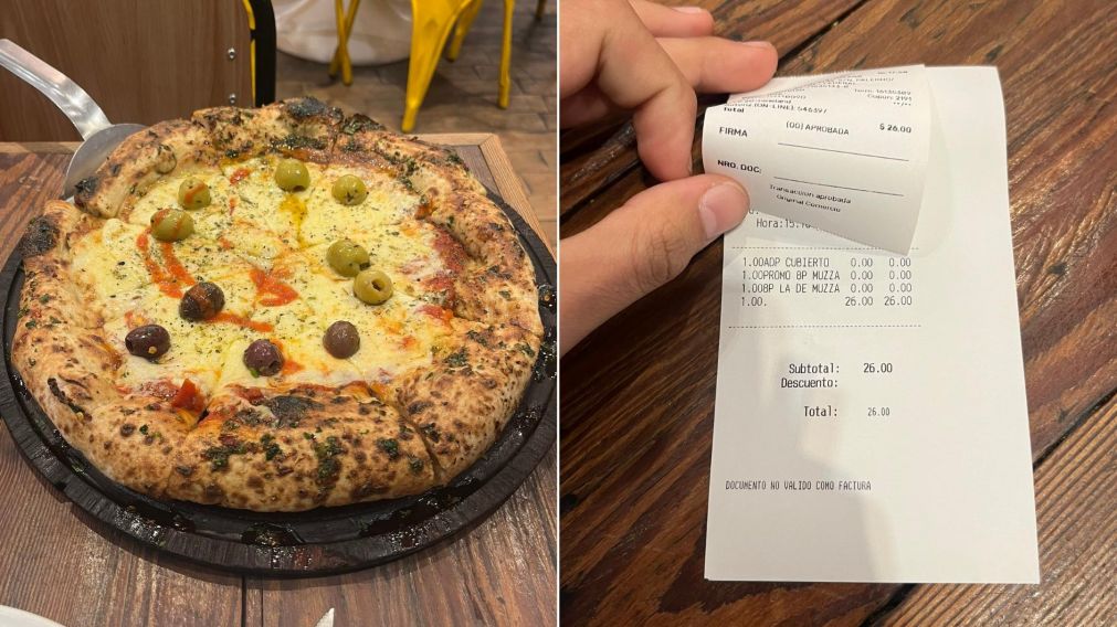 Compró una pizza grande por el valor de un caramelo en un conocido restaurante y las redes estallaron.