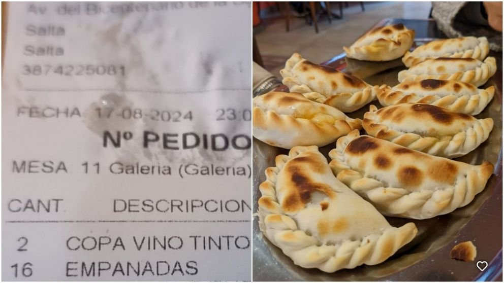 Gastó una llamativa suma en 16 empanadas.