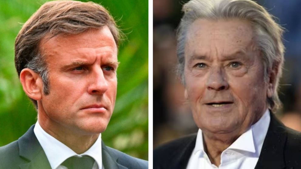 ¡"Era un monumento francés"! Así fue la despedida de Emmnuel Macron a Alain Delon