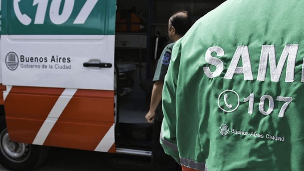 El SAME trabajó en el lugar junto a los bomberos.