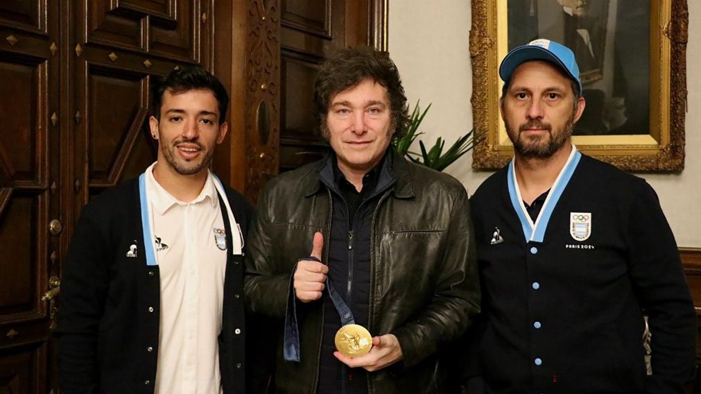 Javier Milei se reuni� con Maligno Torres, campe�n ol�mpico de BMX