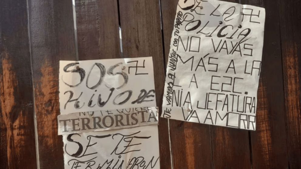 Las amenazas que le dejaron a Fernando Albareda.