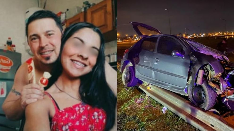 El acusado, Jorge Albino Benke, junto a la víctima, Ariana Ripell.