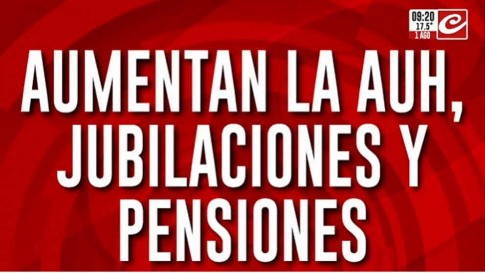 Aumento para todos: suben las jubilaciones, las pensiones y la AUH... ¿cuánto van a cobrar en agosto?