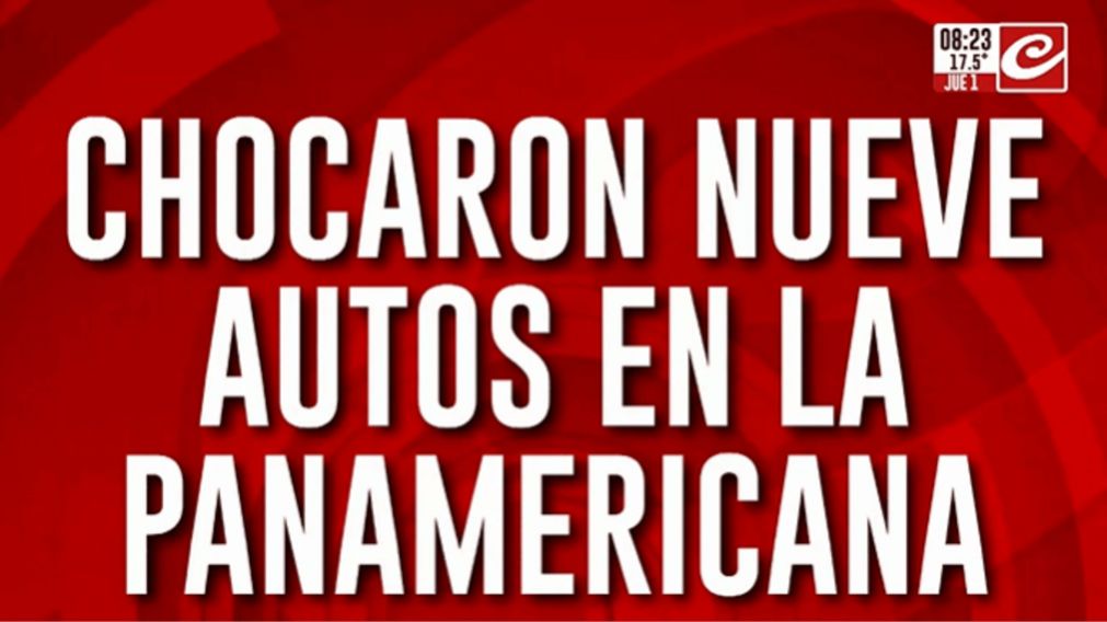 Choque en cadena sobre la Panamericana.