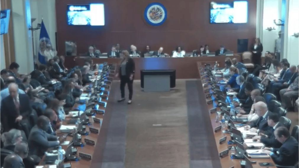 El debate de la Organización de Estados Americanos (OEA).