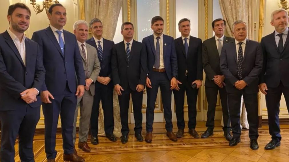 Gobierno se re�ne con gobernadores de Juntos por el Cambio en la Casa Rosada.