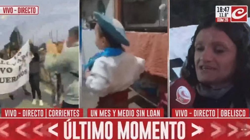 Nueva jornada de marchas para exigir la aparición de Loan Danilo Peña.