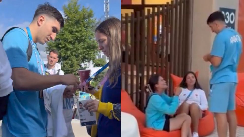 El jugador estuvo intercambiando pins, pero en las redes lo estallaron las reacciones (Captura X).