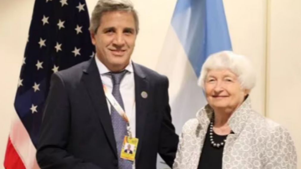 Luis Caputo se reunió con la secretaria del Tesoro de Estados Unidos Janet Yellen.