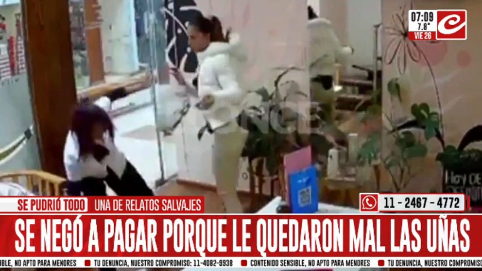Se negó a pagar porque le quedaron mal las uñas... ¡y atacó a golpes a la empleada!