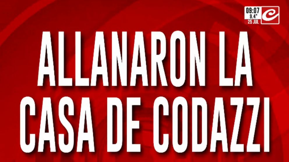 Allanaron la casa de Codazzi, secuestraron los teléfonos y le notificaron que está siendo investigado