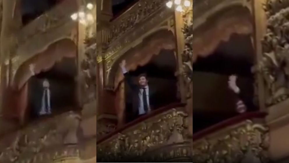 Javier Milei en el Teatro Colón.