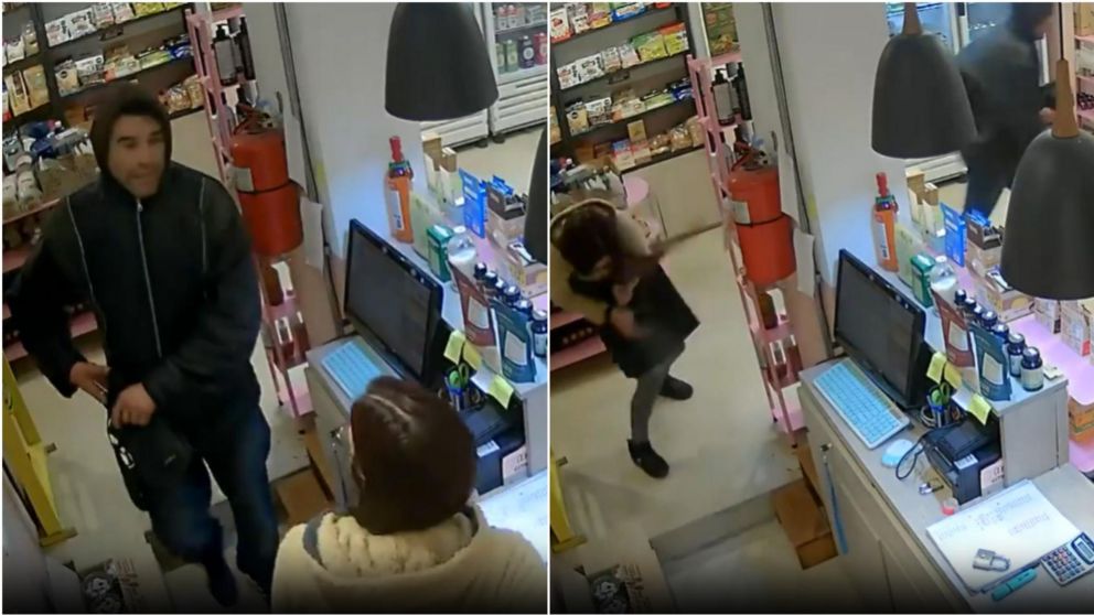 La v�ctima fue amenazada y agredida, seg�n se ve en el video.