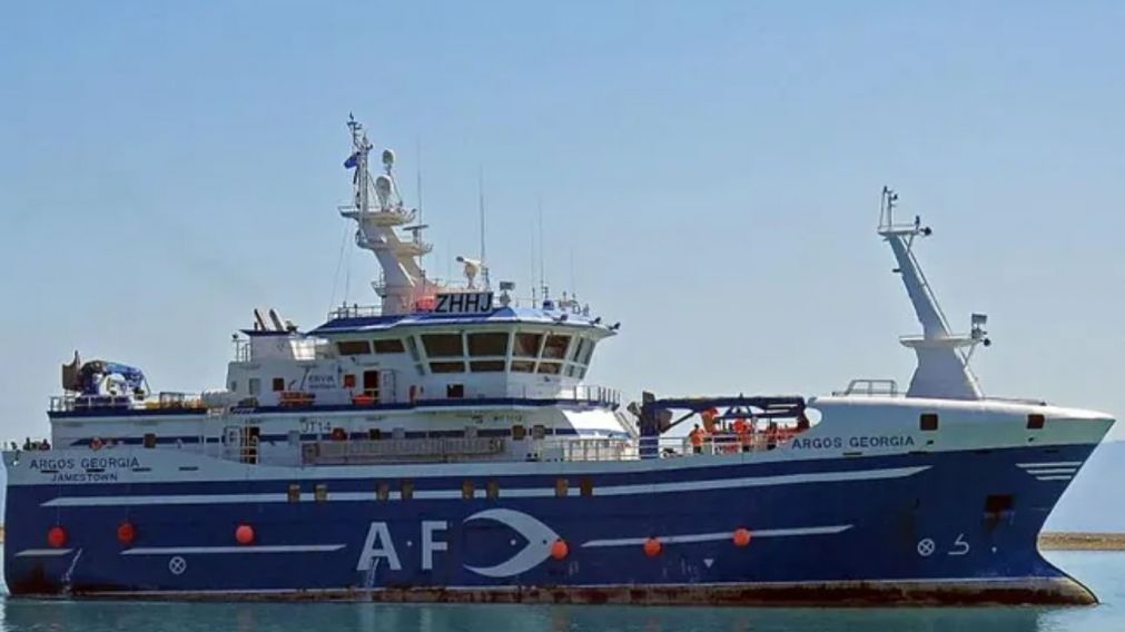 El pesquero Argos Georgia que se hundió en las cercanías de las islas Malvinas (EFE).