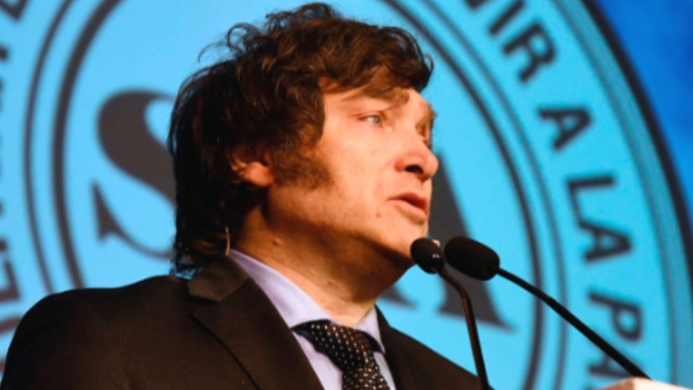 Javier Milei frente a los principales productores agropecuarios del pa�s.