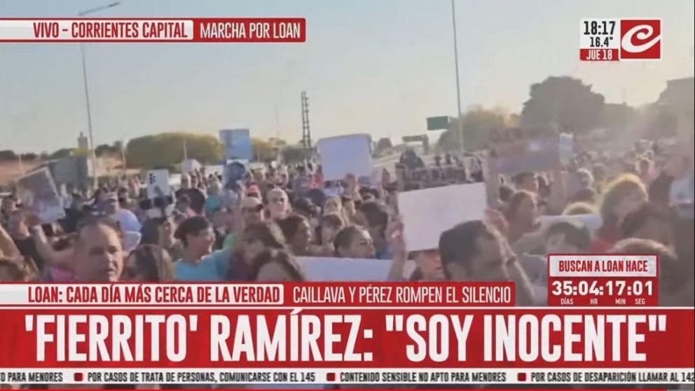 Masiva marcha en Corrientes para pedir por la aparición de Loan.