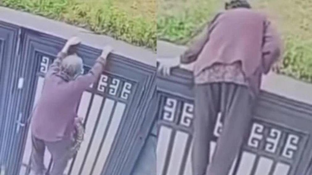 La mujer decidi� saltar la reja para escapar del geri�trico.