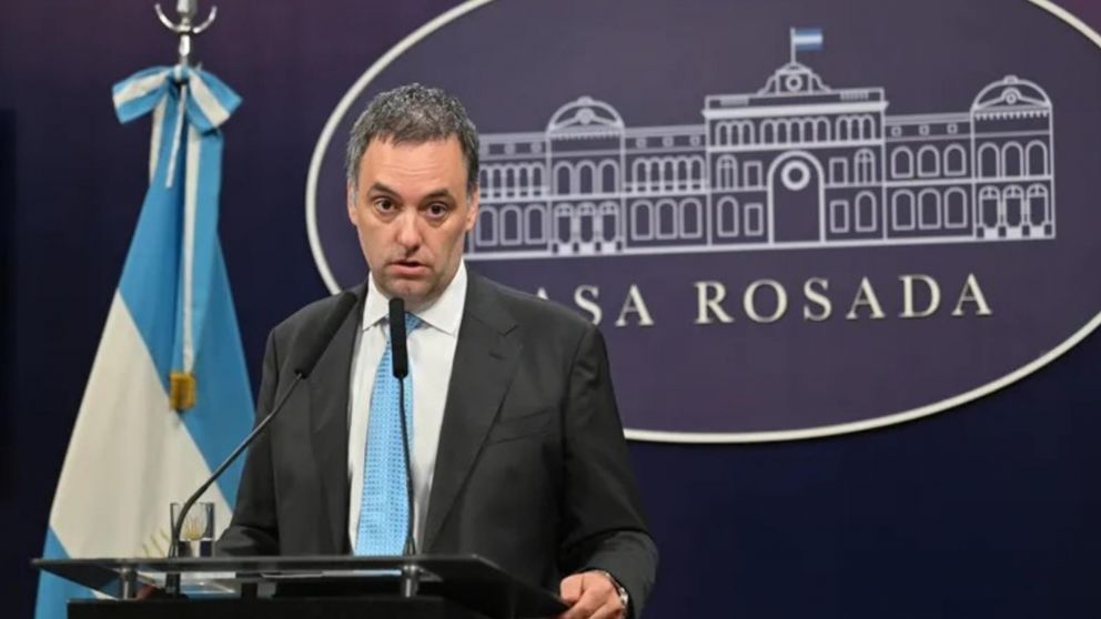 El vocero presidencial, Manuel Adorni, brindó una conferencia de prensa en la Casa Rosada (Archivo).