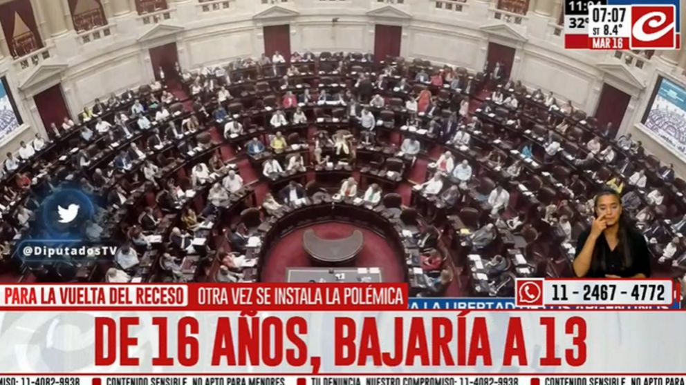 El proyecto para bajar en la edad de imputabilidad ya está en el Congreso