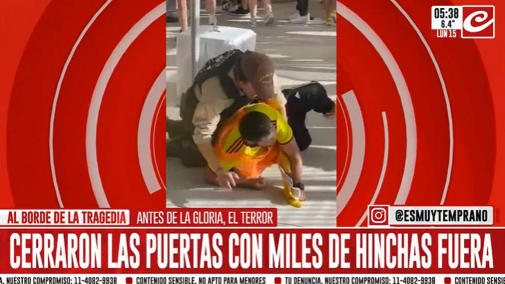 Copa América: hinchas apretados, desmayos, heridos y pánico en la previa a la final