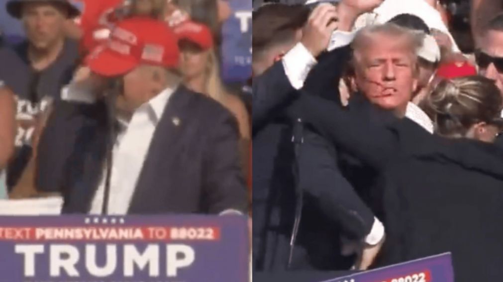 Donald Trump resultó herido en el acto en Pensilvania y debió ser retirado por su seguridad.