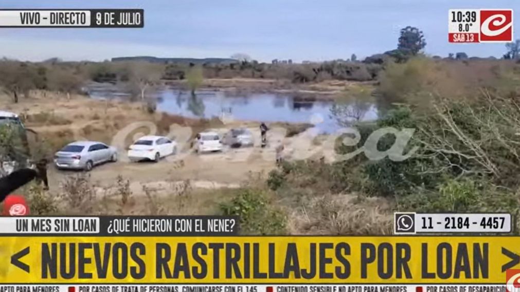 Se realizan nuevos rastrillajes debajo de un puente en un arroyo.