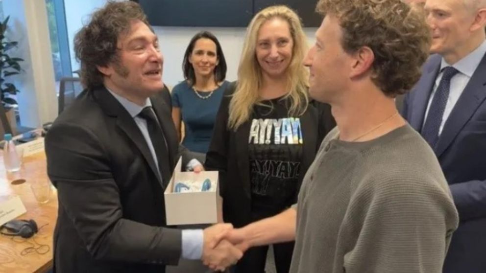 Javier Milei volverá a cruzarse con el fundador de Facebook, Mark Zuckerberg.
