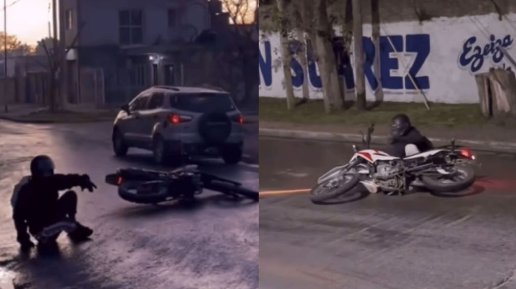 Las caídas, afortunadamente sin lesiones, se volvieron todo un furor en las redes sociales (Captura).