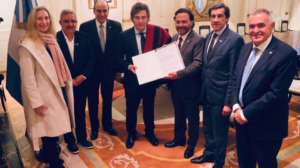 Javier Milei se reunió en Casa Rosada con cuatro gobernadores del norte.