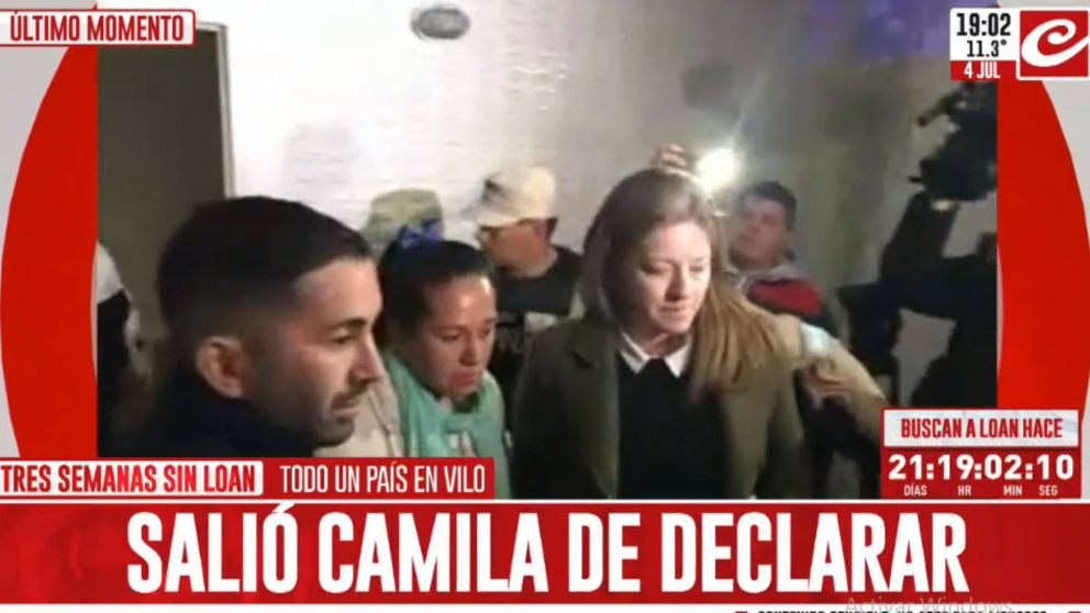 Así salió Camila Núñez del juzgado.