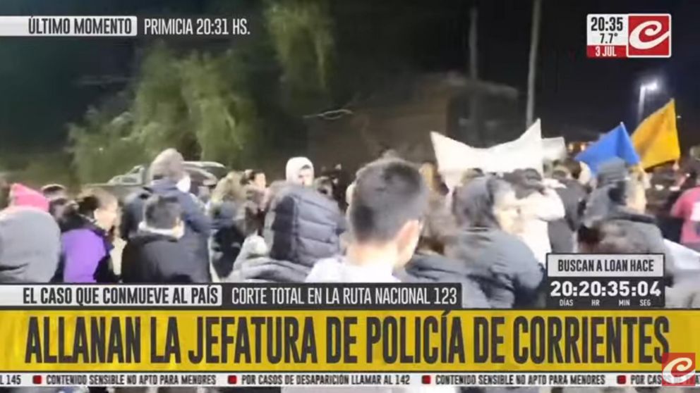 Crónica HD informó que el operativo comenzó al mediodía.