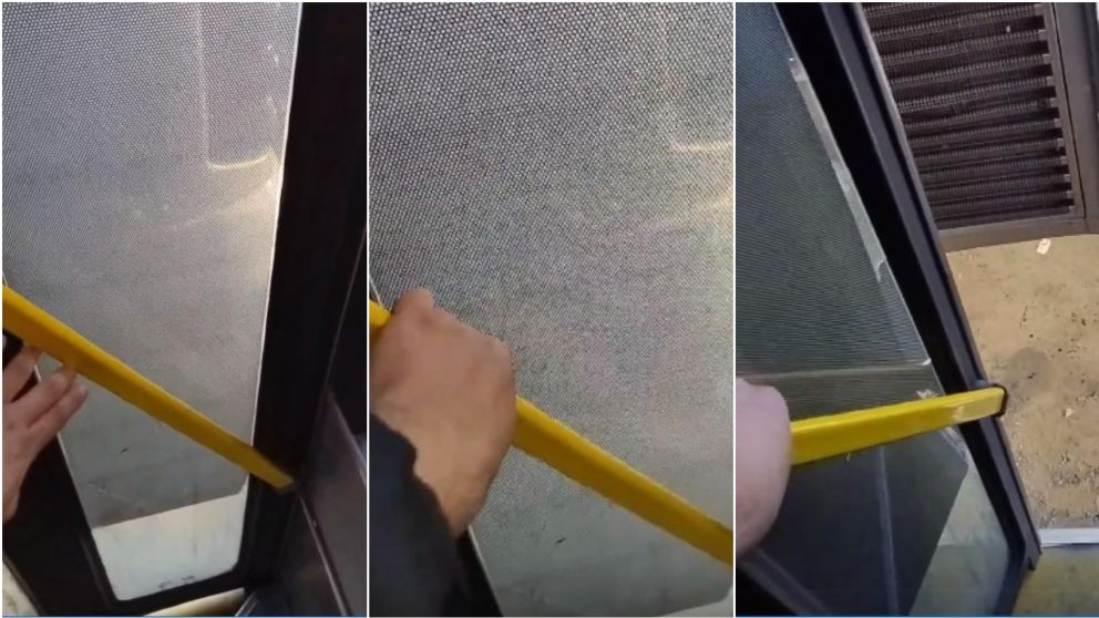 El chofer revel� el truco infalible para abrir las puertas del colectivo en caso de accidentes o emergencias.