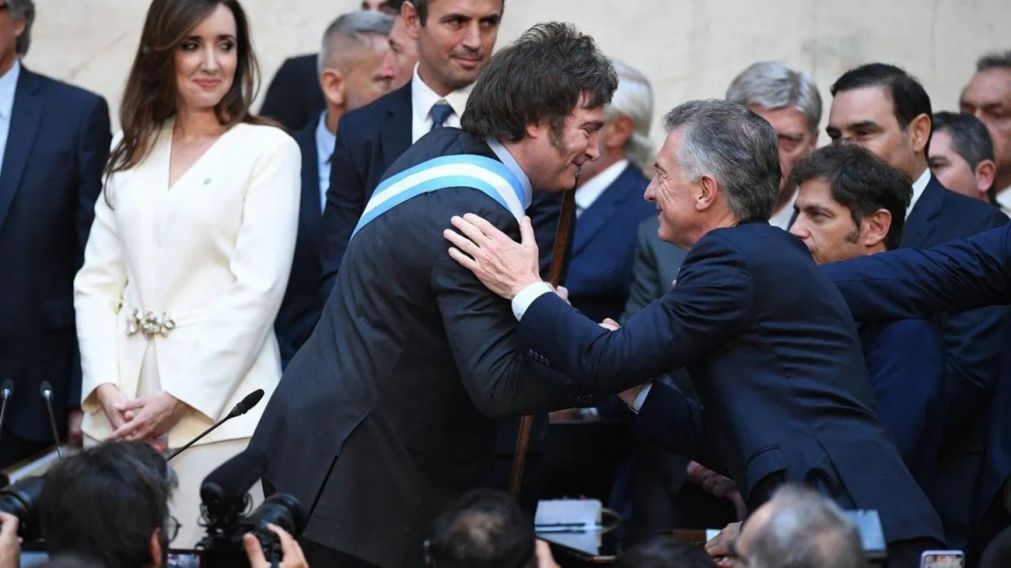 Javier Milei y Mauricio Macri, juntos en diciembre pasado, tras la asunción presidencial del libertario.