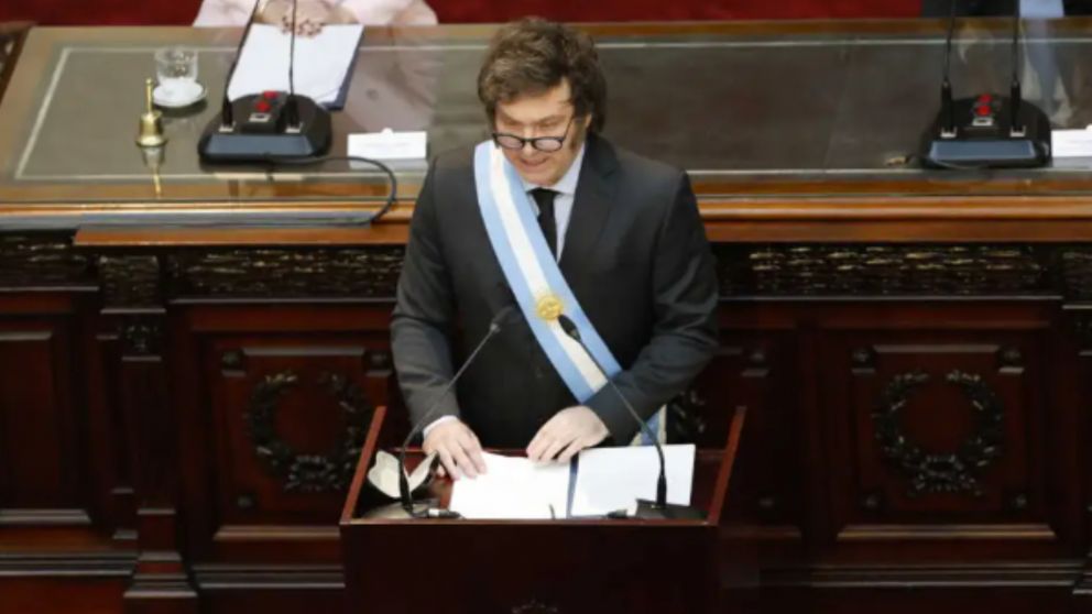 Javier Milei planteó el Pacto de Mayo en la asamblea legislativa del 1 de marzo.