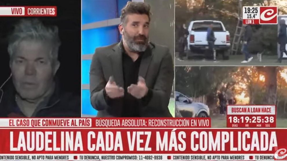 Burlando está en Corrientes por el caso Loan Peña y rechazó la hipótesis del accidente.