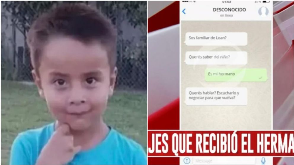 Los mensajes extorsivos que recibió el hermano de Loan.